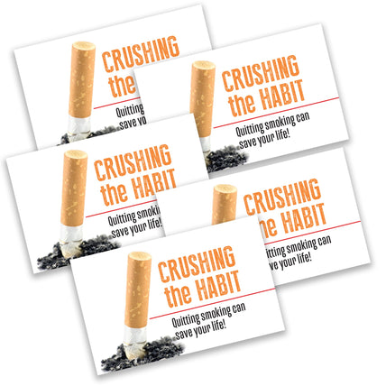 Crushing the Habit Mini Pocket Guide, Health Edco tobacco and smoking education pamphlet for smoking cessation, 37003