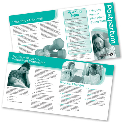 Postpartum: Things to Keep in Mind After Giving Birth Pamphlet by Childbirth Graphics, childbirth education materials, 38640