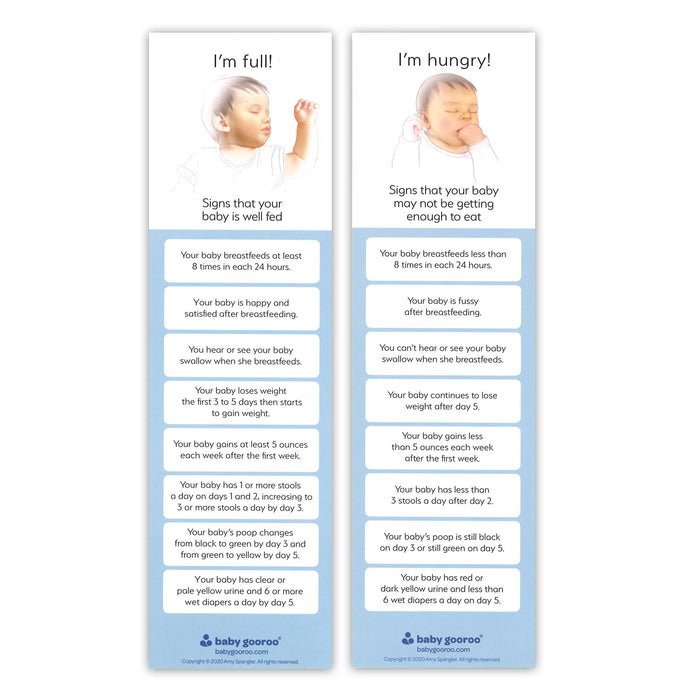 signs that your baby is well fed bookmark, breastfeeding, breast feeding, baby is hungry, Amy Spangler, Childbirth Graphics, 23342
