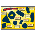 Blubber Busters Display for nutrition education by Health Edco, mat with calorie and fat information for food models, 26125