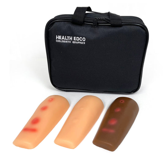 Deluxe TB testing arm set with three testing arms and carrying bag, health education training materials, Health Edco, 26620