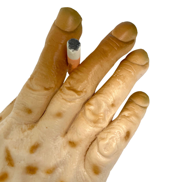 Smoker's Hand: The Death Grip of Nicotine Model, tobacco teaching tool, close-up of smoke-damaged hand, Health Edco, 27034