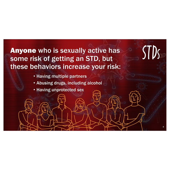PowerPoint slide from STDs PowerPoint, health and sex education PowerPoint on CD-ROM, Health Edco teaching tools, 30272