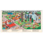Mama make me safe pamphlet/poster inside pamphlet image, colorful cartoon illustrations depict unsafe situations for children, Childbirth Graphics, 38580