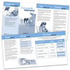 Breastmilk Storing for Later Use two-color illustrated pamphletfront and back, collecting and storing breastmilk, Childbirth Graphics, 38651