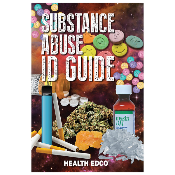 Substance Abuse ID Guide Booklet, cover of health education booklet to teach about substance abuse, Health Edco, 40022