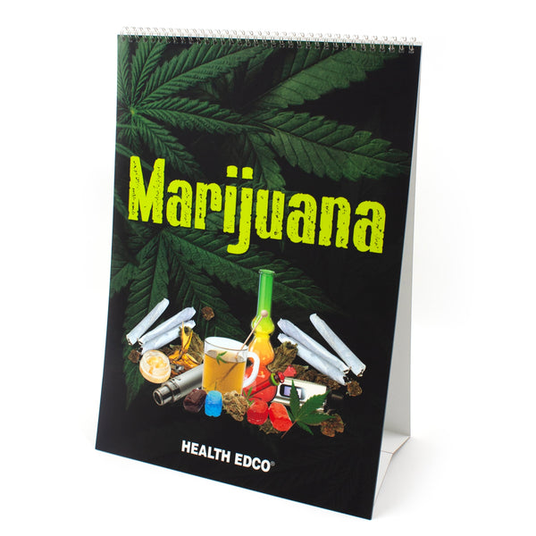Marijuana Flip Chart, drug and substance abuse education materials from Health Edco, marijuana dangers teaching tools, 43111
