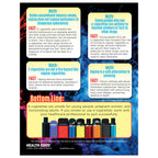 E-Cigarettes and Vaping Tear Pad, health education handout covering the health risks of vaping devices, Health Edco, 52196