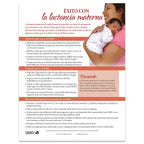 Success With Breastfeeding Tear Pad for lactation education by Childbirth Graphics, Spanish side of breastfeeding tips, 52259