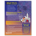 Fentanyl's Deadly Deception Tear Pad, colorful two-sided handout for drug education and awareness, back, Health Edco, 52355