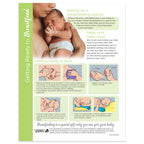 Getting Ready to Breastfeed Tear Pad English side, lactation education materials for new parents, Childbirth Graphics, 52518