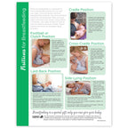 Positions for Breastfeeding Tear Pad, lactation education teaching handout with color photos, Childbirth Graphics, 52519