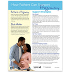 How Fathers Can Support Pregnancy educational tear pad from Childbirth Graphics, expectant dads educational handout, 52618