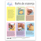 Loving Baby Care: Sponge Bath Tear Pad, health education handout on how to bathe a newborn, Chilbirth Graphics, 52756