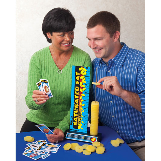 Daily Saturated Fat Checker, health education activity and nutrition teaching tool with game pieces, Health Edco, 72631