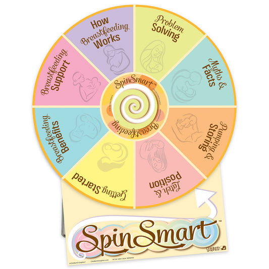 SpinSmart Breastfeeding Wheel for breastfeeding education from Childbirth Graphics, lactation teaching activity, 78138