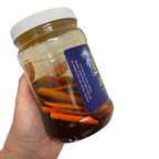 Marijuana Jar of Tar, health teaching tool, simulated marijuana tar held in hand with joint facsimiles, Health Edco, 78846