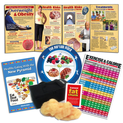 Overweight & Obesity Teaching Set, five health education materials for nutrition and exercise education, Health Edco, 79100