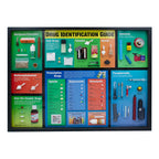 Drug Identification Guide, drug education display for health education with realistic drug facsimilies, Health Edco, 79216