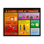 A Closer Look at Tobacco 3-D Display, health education display showing diversity of tobacco products, Health Edco, 79225