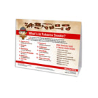 Tobacco Ingredients Display, tent card for health education display describing poisons in tobacco smoke, Health Edco, 79260