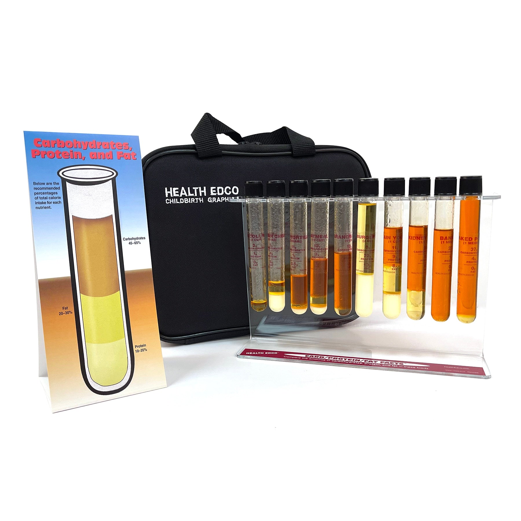 Carb/Protein/Fat Facts Test Tubes | Health Edco – healthedco
