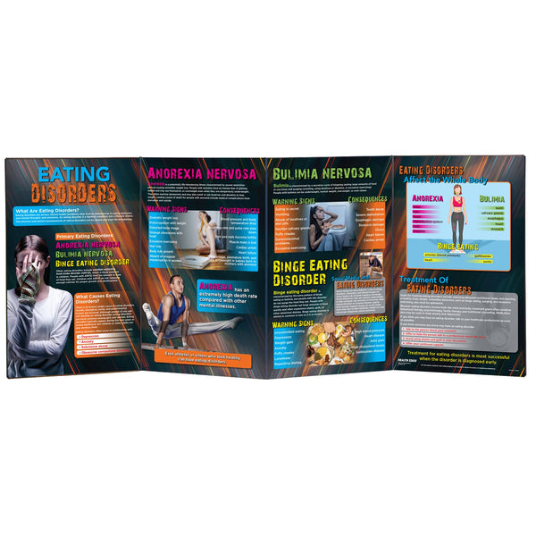 Eating Disorders Folding Display, mental health education display on anorexia, bulimia, and binge eating, Health Edco, 79320