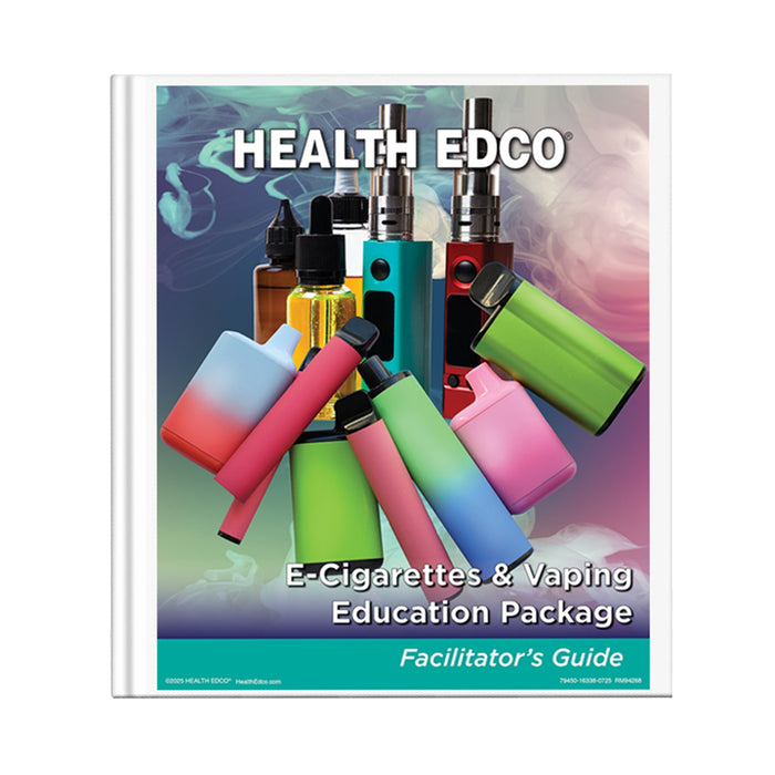 E-Cigarettes and Vaping Education Package, facilitator's guide with activity plans for teaching lessons, Health Edco, 79450