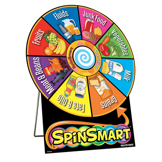 SpinSmart Nutition Wheel, nutrition education activity for health education with revolving wheel, Health Edco, 79959
